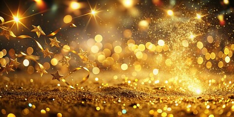 Golden Christmas Particles & Sprinkles: Festive Holiday Wallpaper Background