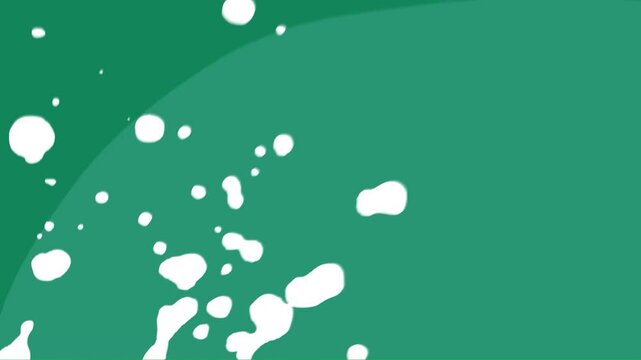 Artistic liquid splashes of green and blue dynamically expanding, ideal for creative video transitions and high-quality video intros.