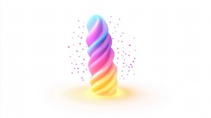 Rainbow Swirl: A Colorful Abstract 3D Render