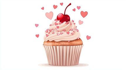 Valentine wedding cupcake delight dessert table sweet treats romantic atmosphere close-up view love concept