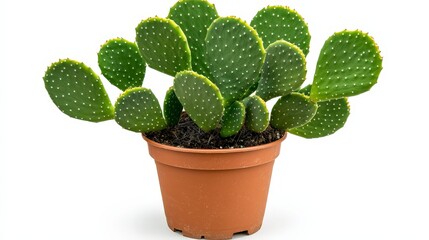 Isolated Cactus Plant on White Background