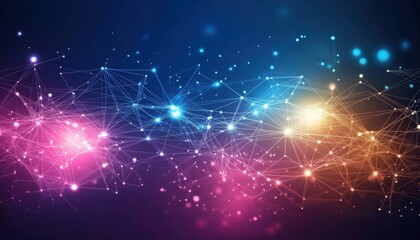 Abstract Network Connection Global Data Technology Communication Background