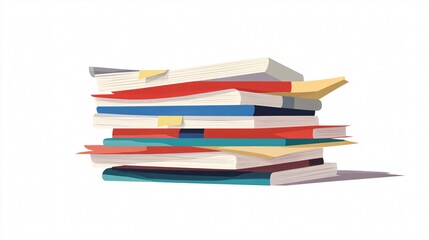 A Colorful Stack of Books: A Celebration of Reading and Knowledge