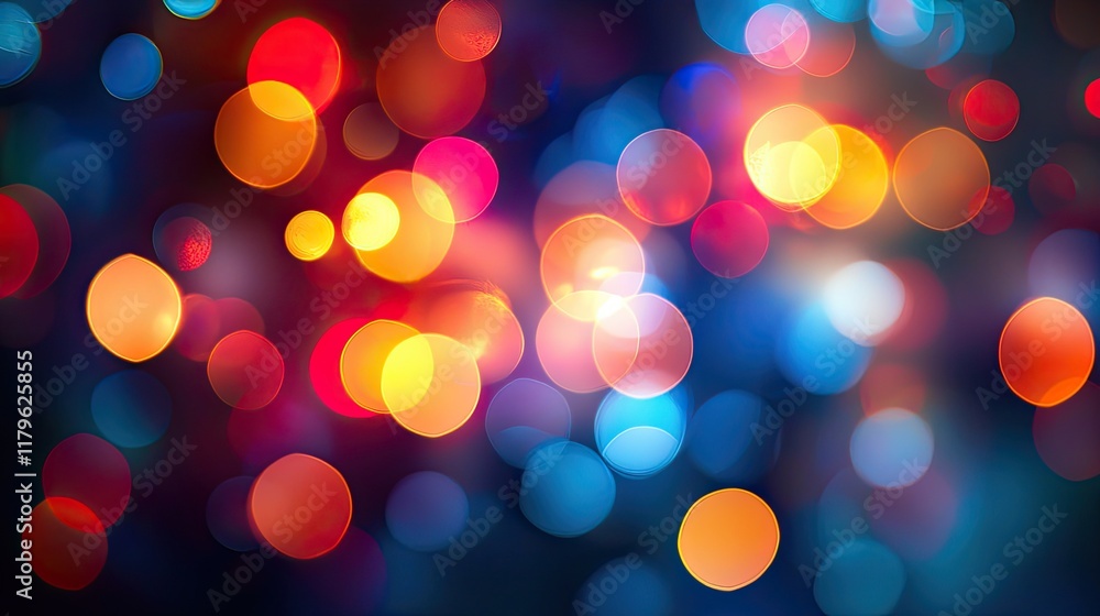 Poster vibrant and dynamic abstract background with colorful light trails and bokeh effects for creative de