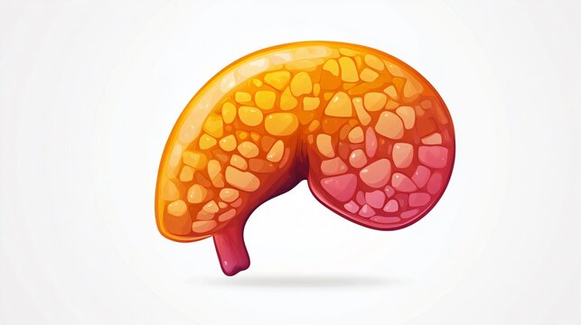 Stylized Pancreas Illustration: Exploring the Intricacies of the Digestive and Endocrine Systems