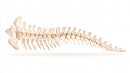 Spinal Column: A Detailed Anatomical Illustration of the Human Vertebral Column