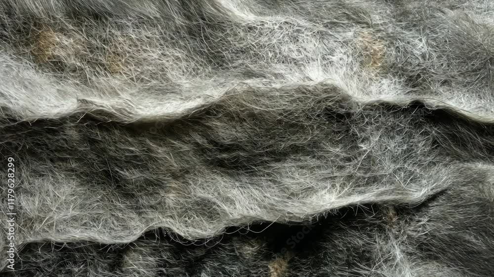 Poster textured close-up of natural fibers highlighting intricate patterns and shadows in monochrome style