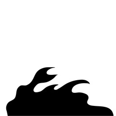 Fire borders fire flames  blaze icon  symbol  sign