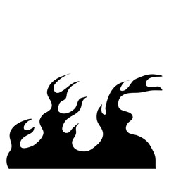 Fire borders fire flames  blaze icon  symbol  sign