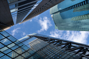 Skyscrapers at Shiodome Area at Shimbashi in Tokyo, Japan.