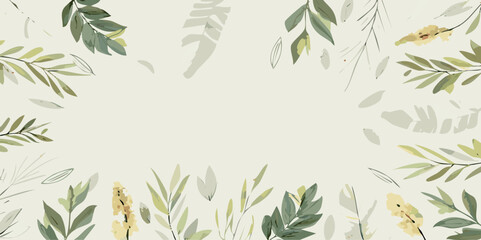 Abstract floral pastel beige simple vector spring themed background, vector illustration. Simple luxury style wallpaper. Botanical past background vector.  Minimal Design for text, packaging, prints.