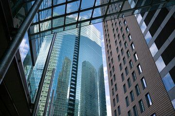 Skyscrapers at Shiodome Area at Shimbashi in Tokyo, Japan.