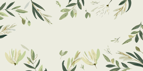 Abstract floral pastel beige simple vector spring themed background, vector illustration. Simple luxury style wallpaper. Botanical past background vector.  Minimal Design for text, packaging, prints.