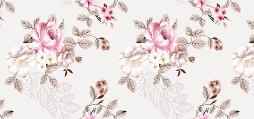 floral pattren motif design, design for cover, fabric, textile, digital printing wall background. digital design for textile prints, ethnic floral design pattren pink blue. textile prints
