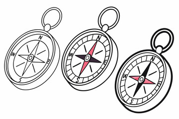 illustration of a compass