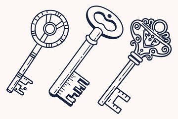 set of keys vector