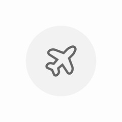 Fototapeta premium airplane flight icon sign vector