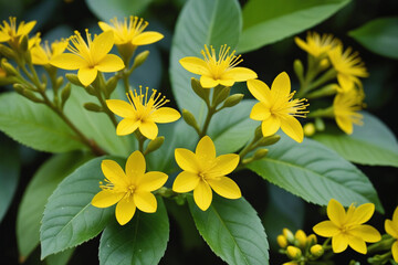Obraz premium yellow flowers in the garden