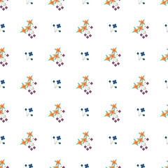 Celebrating Flowers Seamless Vector Pattern Design
