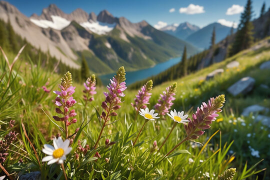 flowers in the mountains