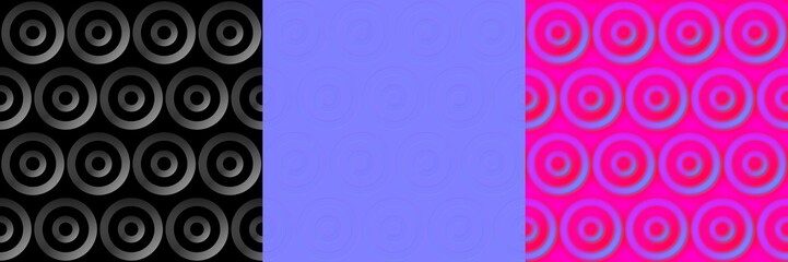 Dobble circular pattern modern seamless tiled texture height map Normal map RGB Mask AO map