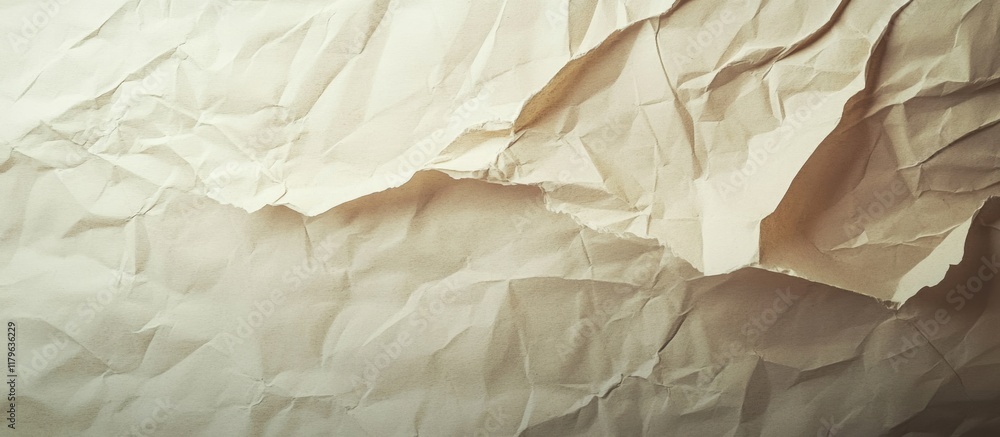 Aufkleber crumpled beige paper background with soft texture ideal for vintage design and blank copyspace for t