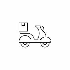 moped scooter icon sign vector
