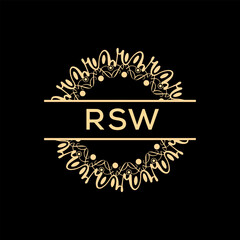 RSW Letter Initial Logo Design Template Vector Illustration