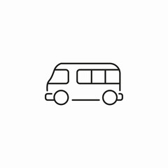 shuttle bus icon sign vector