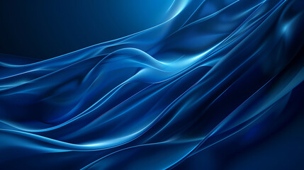 Obraz premium Abstract Blue Wave Illustration with Flowing Curves and Smooth Textures for Modern Design Concepts