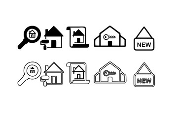 real estate icon set