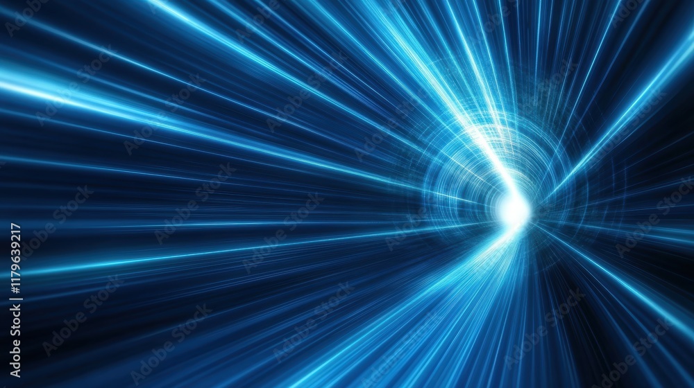 Aufkleber ethereal blue light rays illuminating a soft gradient background evoking calmness and serenity in a 