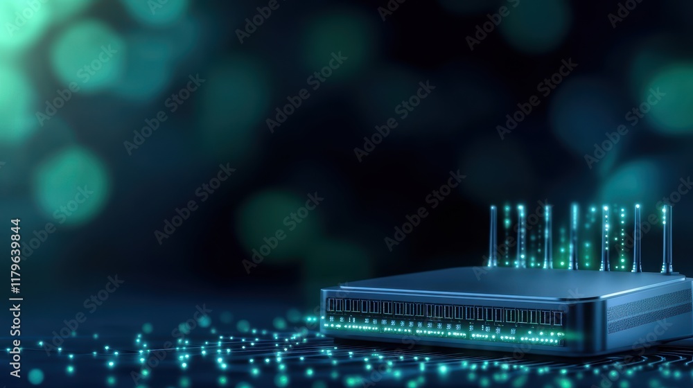 Poster dual server configuration in a modern data center showcasing advanced technology and efficient equip