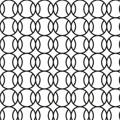 Fototapeta premium Simple geometrical background with joined circles, seamless pattern