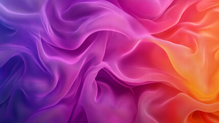 Fototapeta premium Colorful flowing fabric in pink, purple, and orange hues