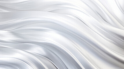 Abstract white silk waves background