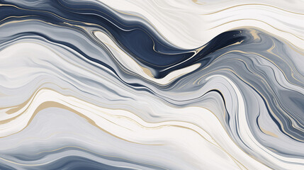 Obraz premium Abstract marbled background in navy and white tones