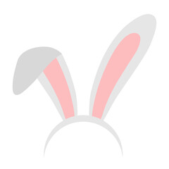 Rabbit ears head accessories vector icon