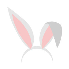 Rabbit ears head accessories vector icon