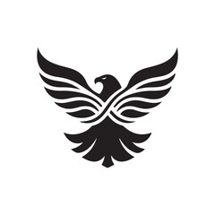 Simple and Elegant Eagle Logo Design Vector Design on White Background