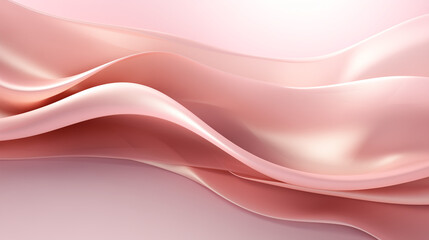 Fototapeta premium Soft pink silk fabric flowing in gentle waves