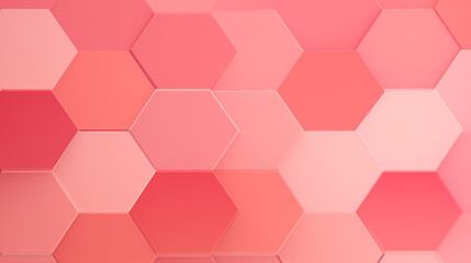 Hexagonal tiles in varying shades of pink