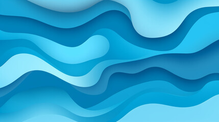 Abstract wave patterns in shades of blue