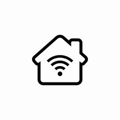 house wifi icon sign vector