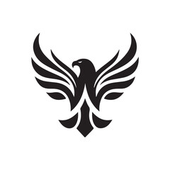 Simple and Elegant Eagle Logo Design Vector Design on White Background