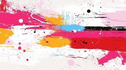Abstract Background With Colorful Splashes, for Entertainment, Arts, and Joyful Concepts