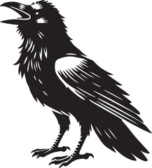 Obraz premium crow on a white background