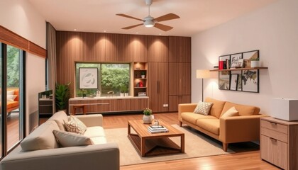 Modern Living Room Interior Design: Cozy and Elegant Space