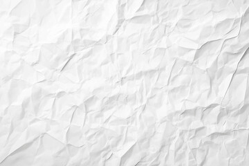 Obraz premium White crumpled paper texture background, white color paper background for design and decoration with copy space, crinkled textured sheet of paper, blank sheet of white paper. Generative Ai