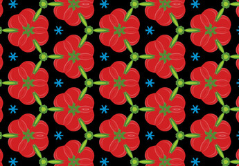 seamless pattern with flowers